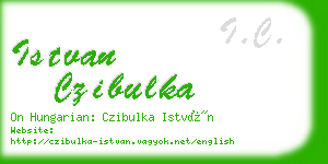 istvan czibulka business card